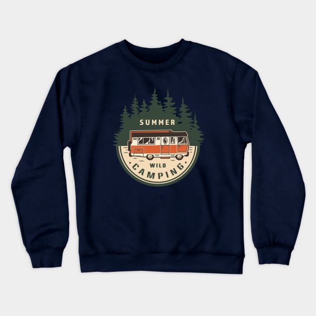 Summer Wild Camping Crewneck Sweatshirt by MaiKStore